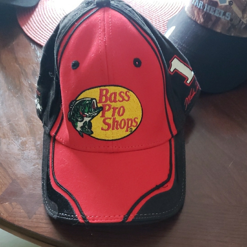 Bass Pro Shops Red and Black Cap